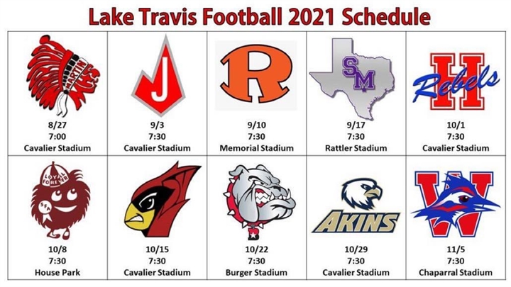 Lake Travis Football Schedule 2022 Lake Travis' 2021 Football Schedule