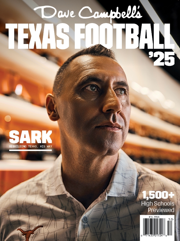 The main cover of the 2025 summer edition of Dave Campbell's Texas Football.