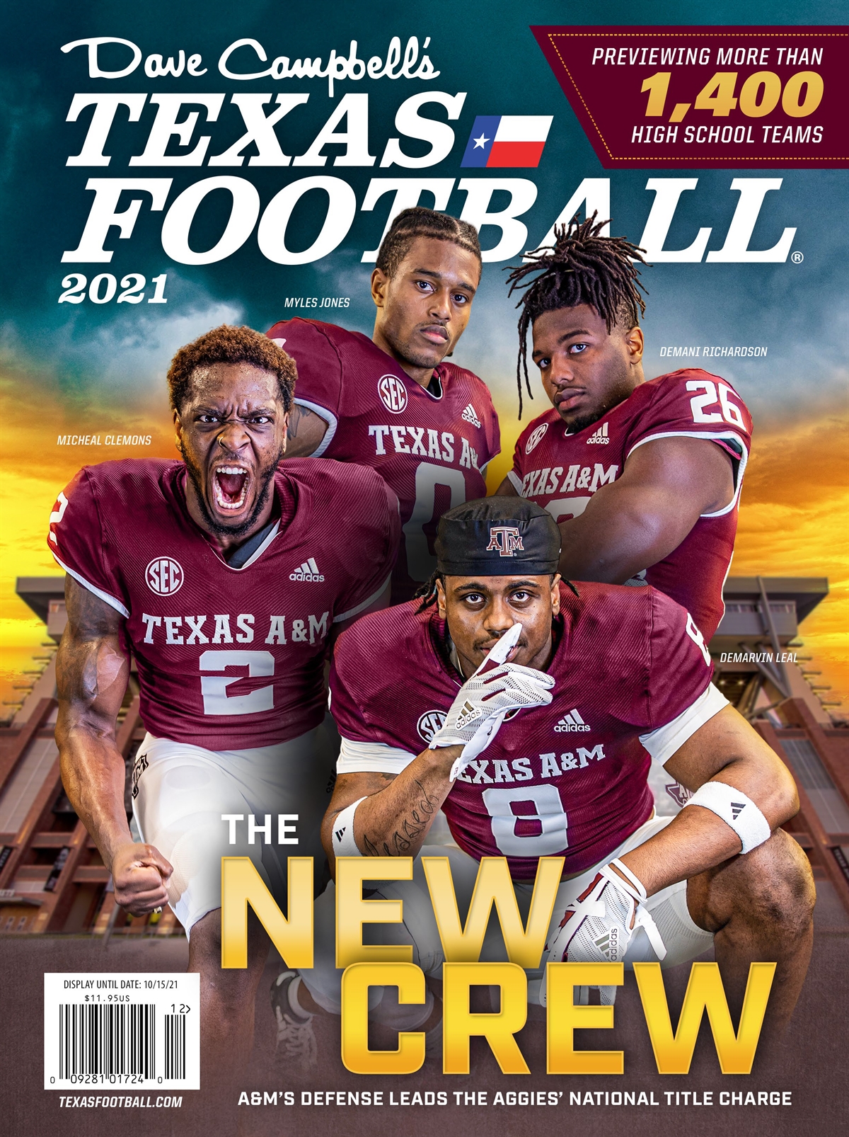 MAIN COVER REVEAL 62nd Edition Dave Campbell's Texas Football