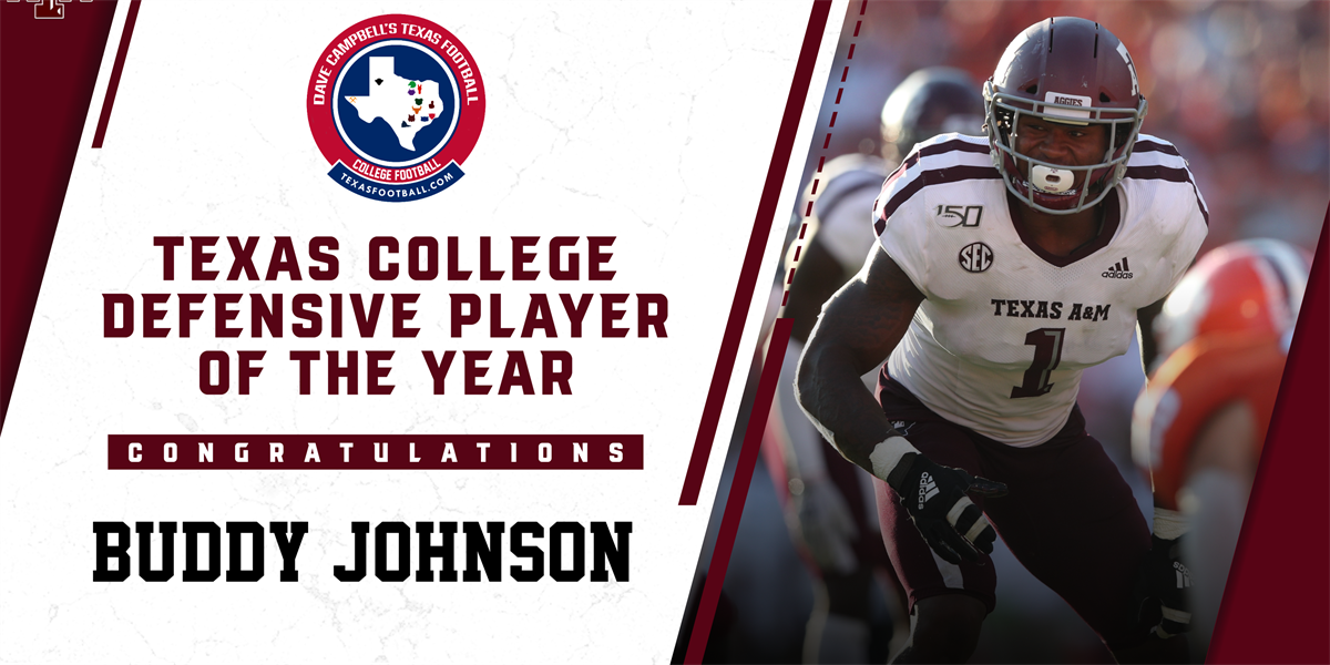 Texas College Defensive Player of the Year: Texas A&M LB Buddy Johnson