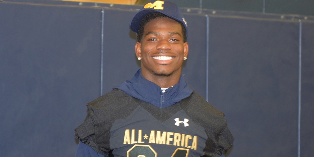 No. 1 Safety Xavier Filsaime Presented with UA Game Jersey