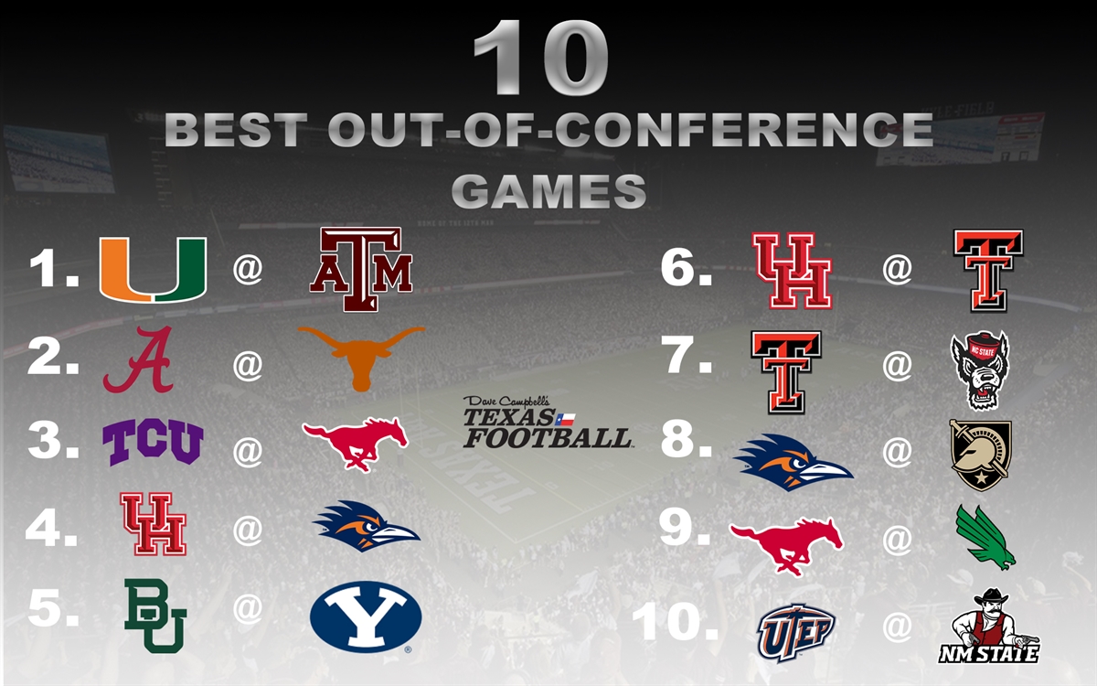 Ranking the 10 best out-of-conference games involving Texas programs