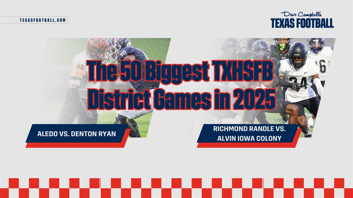 The 50 Biggest Texas High School Football District Games in 2025